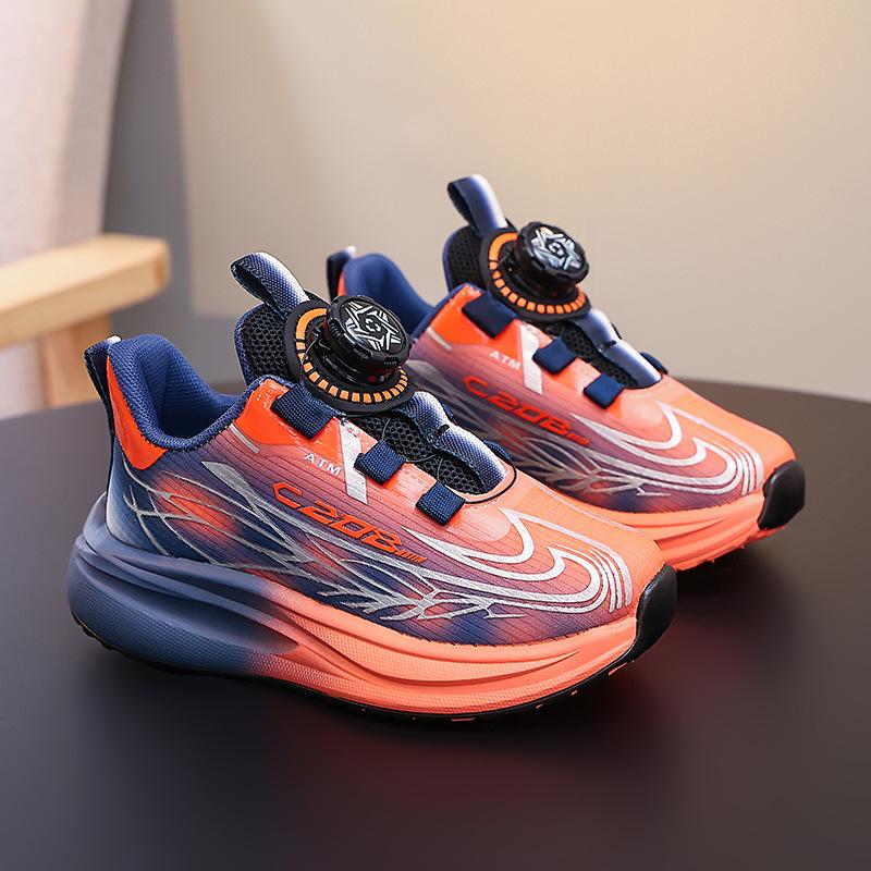 Boys' Mesh Dial Running Shoes - 2025 Spring New Arrival, Casual Sports Sneakers for Middle and Big Kids