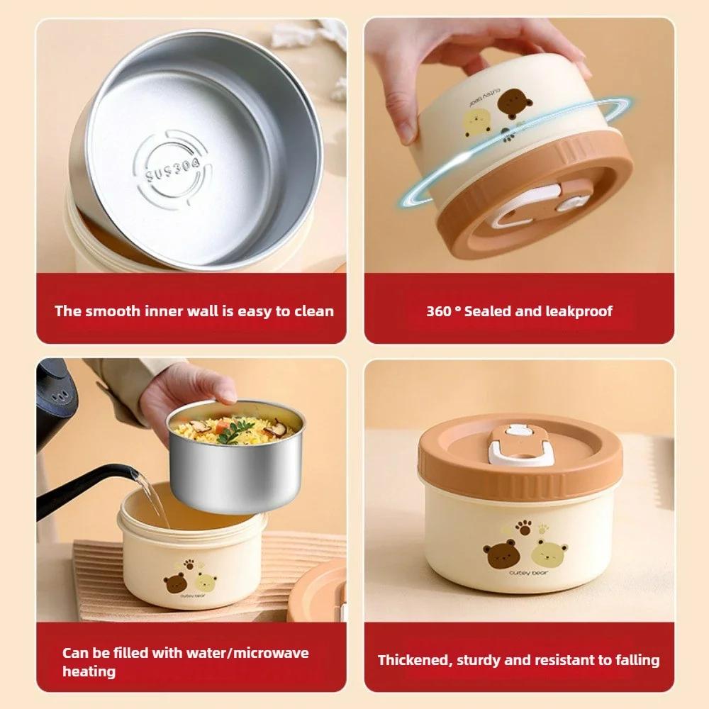 Handy Sealed Nice Insulated Lunch Box 304 Steel Bento Box Stackable Microwavable Food Container Insulated Food Container