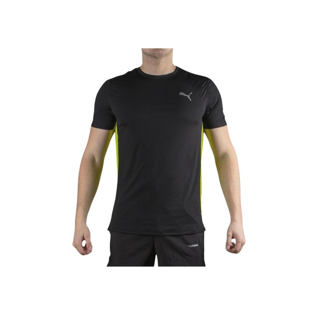 Puma Logo Drop Shoulder Short Sleeve Round Neck Vintage Color Block T-Shirt Men T-Shirts Black 525058-51