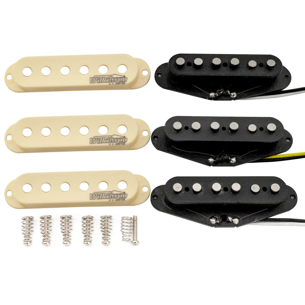 Wilkinson M Series High Output Alnico 5 Stratocaster Pickup Set, Cream