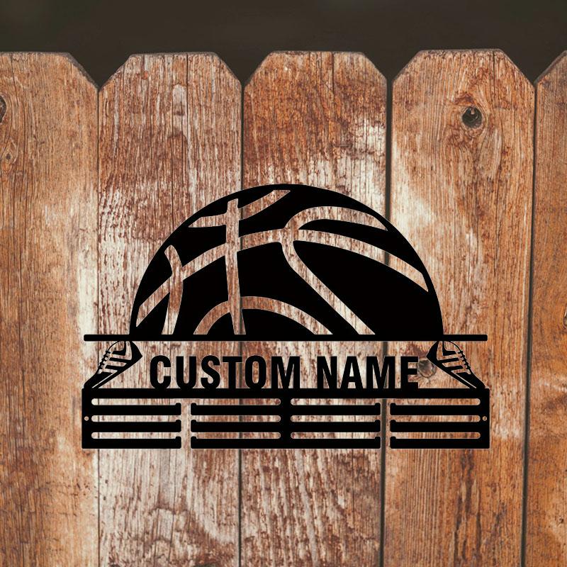 Personalized Basketball Metal Sign Wall Sculpture Home Decor