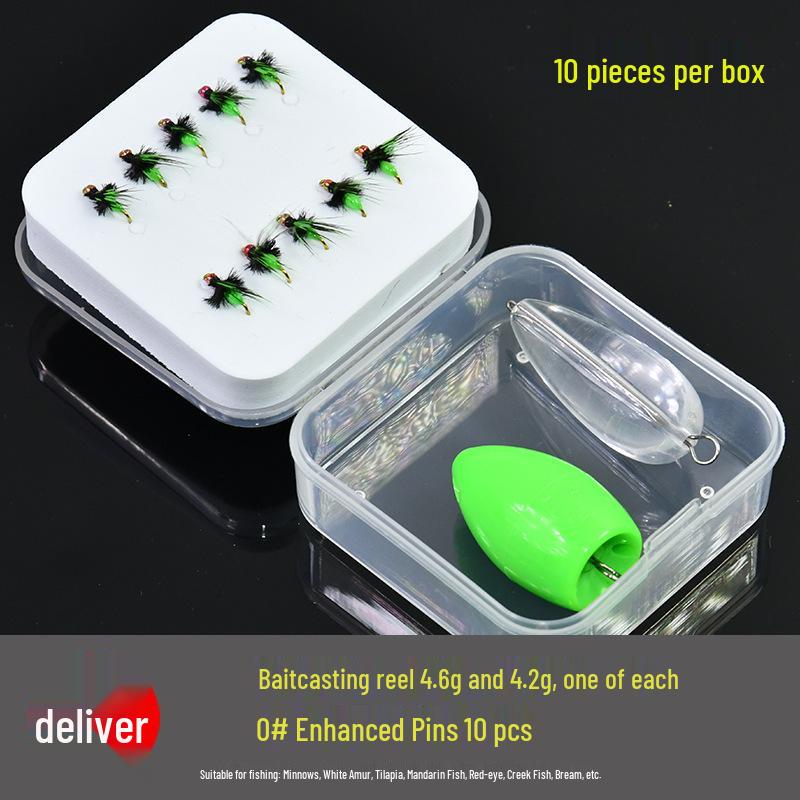 White Strip Fishing Rig: Micro Lure Baits, Mosquito Fly Hooks, Feather Lure, and Imitation Melon Seed Bait