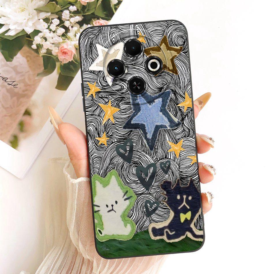 For Tecno Spark 30C 30 4G 30Pro Cute Cat Flower Butterfly Cartoon Phone Case For Spark30 Pro 30C Shockproof Soft Silicone Cases