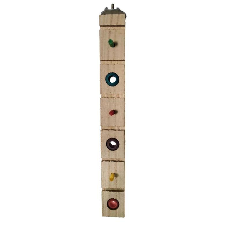 Papageien Sitzständer 19.5/29/33.5cm Holz Vogel Trainingsständer mit bunten kaubaren Perlen Multifunktions Haustier Vögel