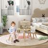 3-Piece Children's Table and Chair Set, Bear Backrest, Ages 3-6