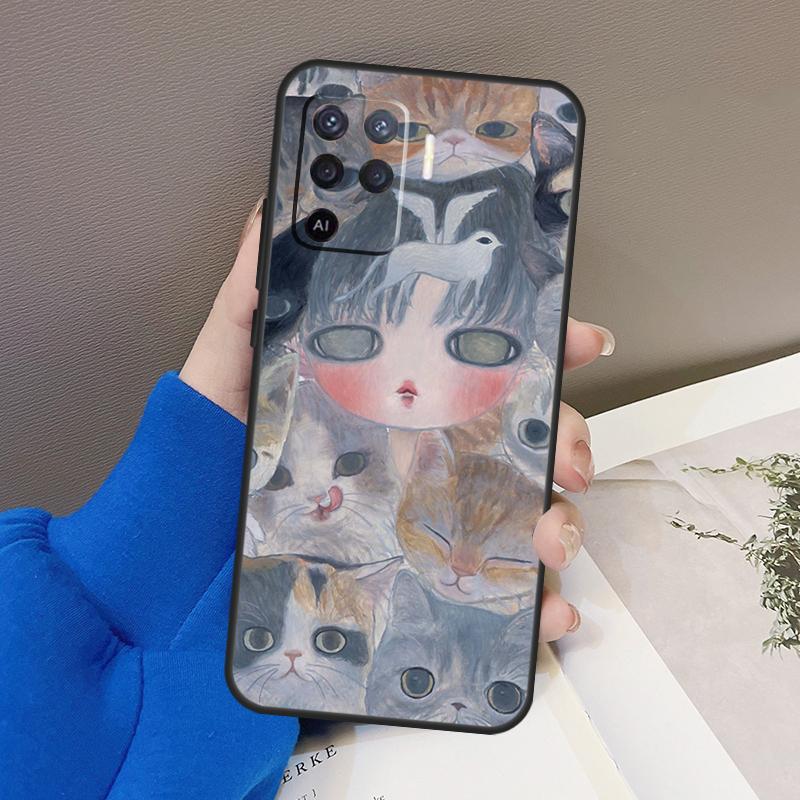 Aya Takano Case For Oppo A94 A74 A54 A80 A60 A40 A18 A38 A58 A78 A98 A96 A76 A16 A15 A17 A57 A77 A5 Pro