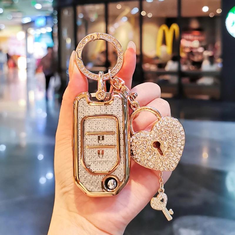 Suitable For Honda Keycase Life Civic Accord Crv Fit Xrv Crider Jade Vezel Keycover Key Shell Keychain Buckle