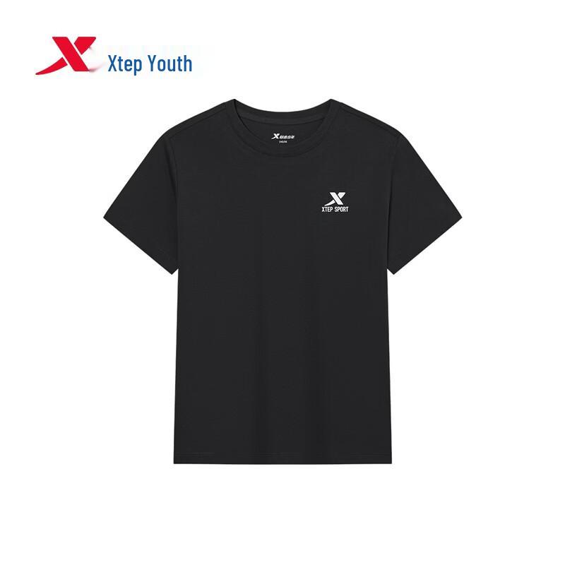 Xtep Youth Reflective Logo Round Neck Short Sleeve T-Shirt