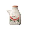 Style Creative with Bamboo Lid Ceramic Cruet Pot Spice Jar Condiment Container Seasoning Box