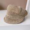 Ins Summer Japan Měkké Prodyšné Ruční Háčkování Přírodní tráva Volný čas Osmihranný klobouk Muži Ženy Kšiltovka Kšiltovka