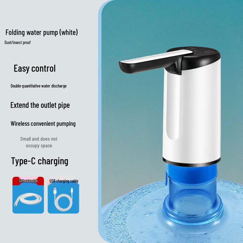 Electric Folding Water Dispenser: Automatic Rechargeable Hand Pump for Bottled Water