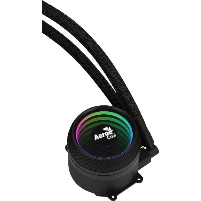 AEROCOOL Mirage L240 ARGB Noir - Kit de refroidissement watercooling CPU 240mm - Kit LGA1700 inclus