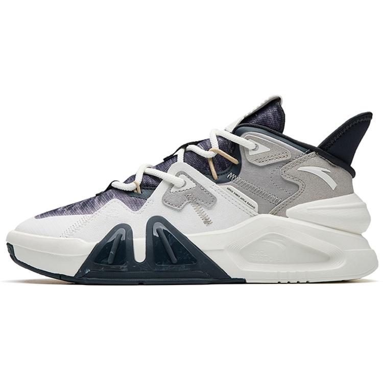 New Anta Bastard 4.0 Anti Slip Wear Resistant Low Top Skateboard Shoes Koala Gray 112238080-2