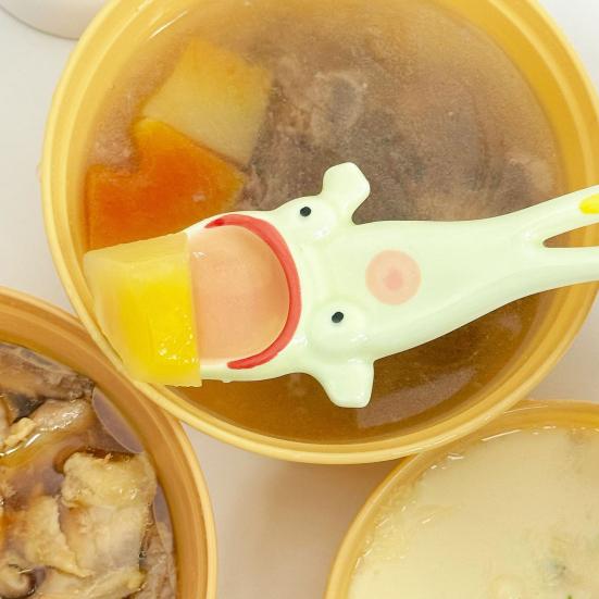 1/2Pcs Ugly Big Mouth Frog Ceramic Spoon Long Leg Frog Spoon