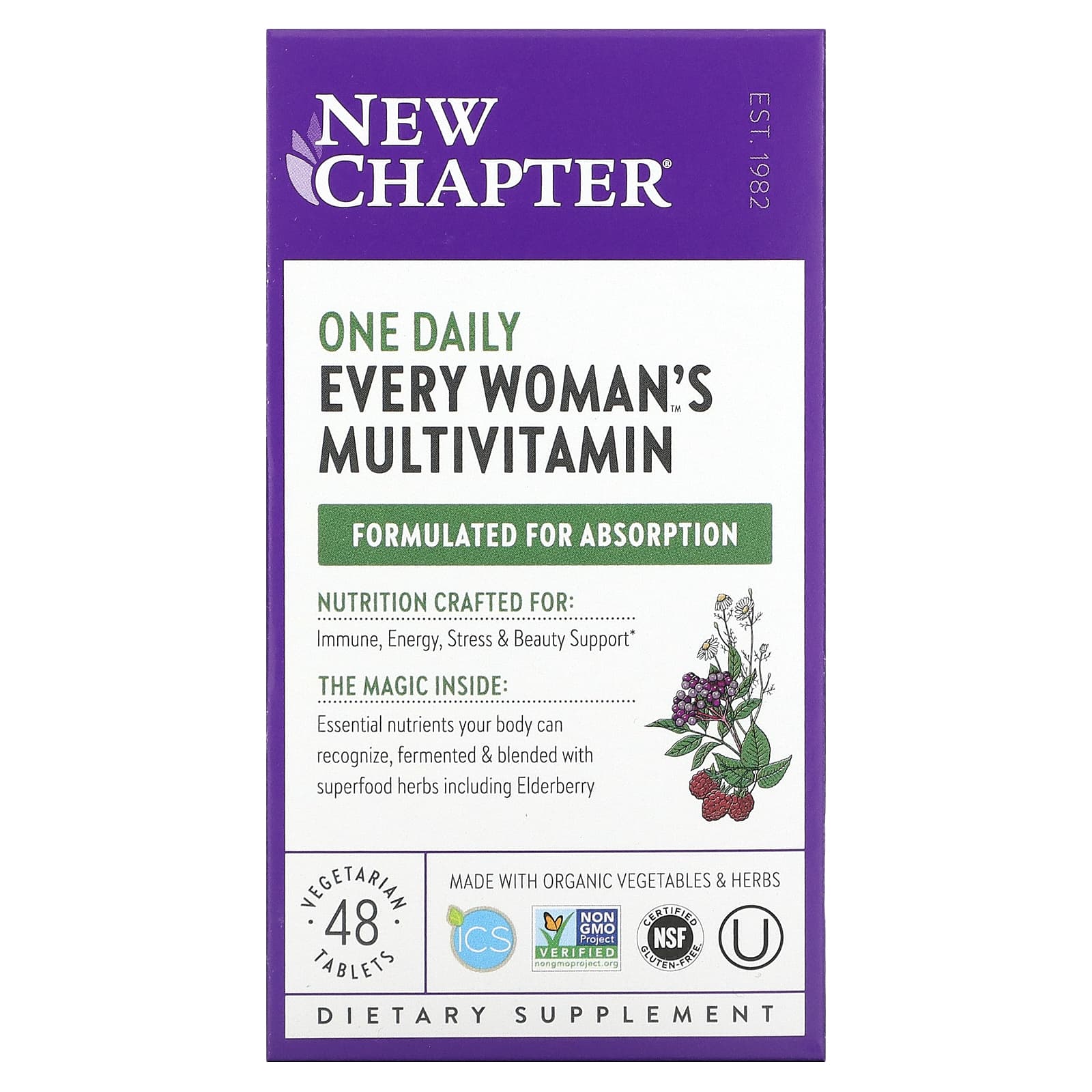 

New Chapter, All Women s Multivitamin, один раз на день, 48 таблеток