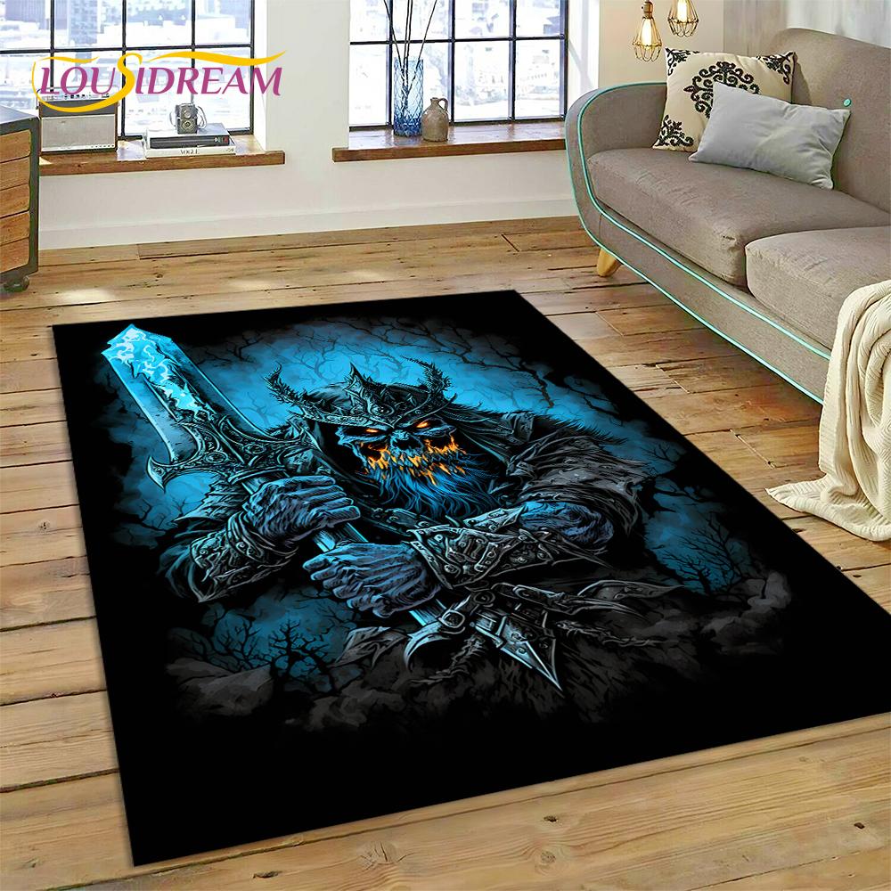 Gothic Horror Monsters Demon Ghost Carpet Rug for Bedroom Living Room Home Sofa Decoration,Children Game Large Decor Floor Mat