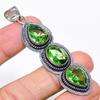 Tsavorite Gemstone Handmade 925 Sterling Silver Jewelry Pendant 2.76" KJ-68