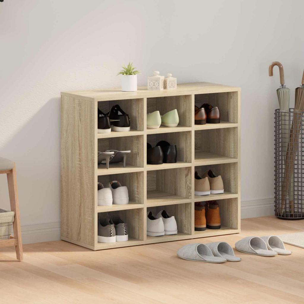 Shoe Cabinet in Sonoma Oak 77.5 x 30 x 67 cm Particleboard