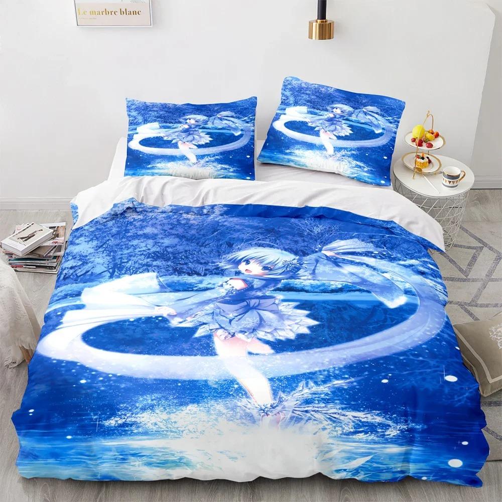 Comfortable Soft 3D Printed Kawaii Girl Anime Sexy Adult Kids Bedclothes Double Twin Full Queen King Quilt
