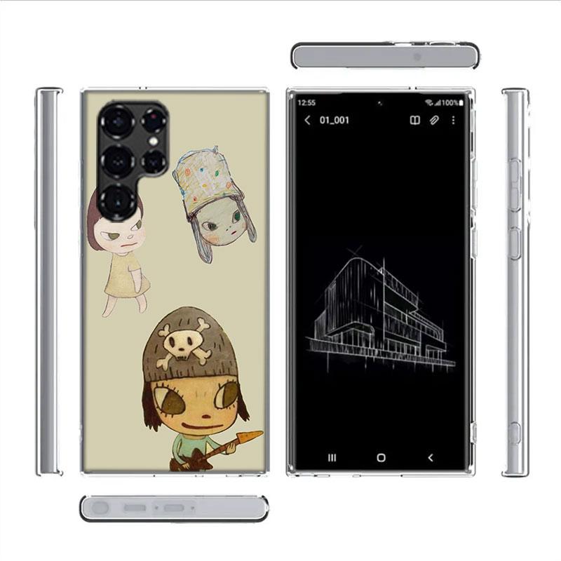 Cute Nara Yoshitomo Art Capa Phone Case For Samsung S26 Ultra S25 Edge Galaxy S23 S21 S20 S24 FE S22 S10 Plus Cover Clear TPU Sh