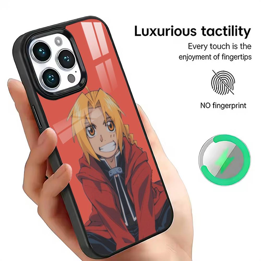 Fullmetal Alchemist Edward Elric  Phone Case For iPhone17,16,15,14,13,12,11 Plus,Pro Magnetic with Magsafe Wireless Charging
