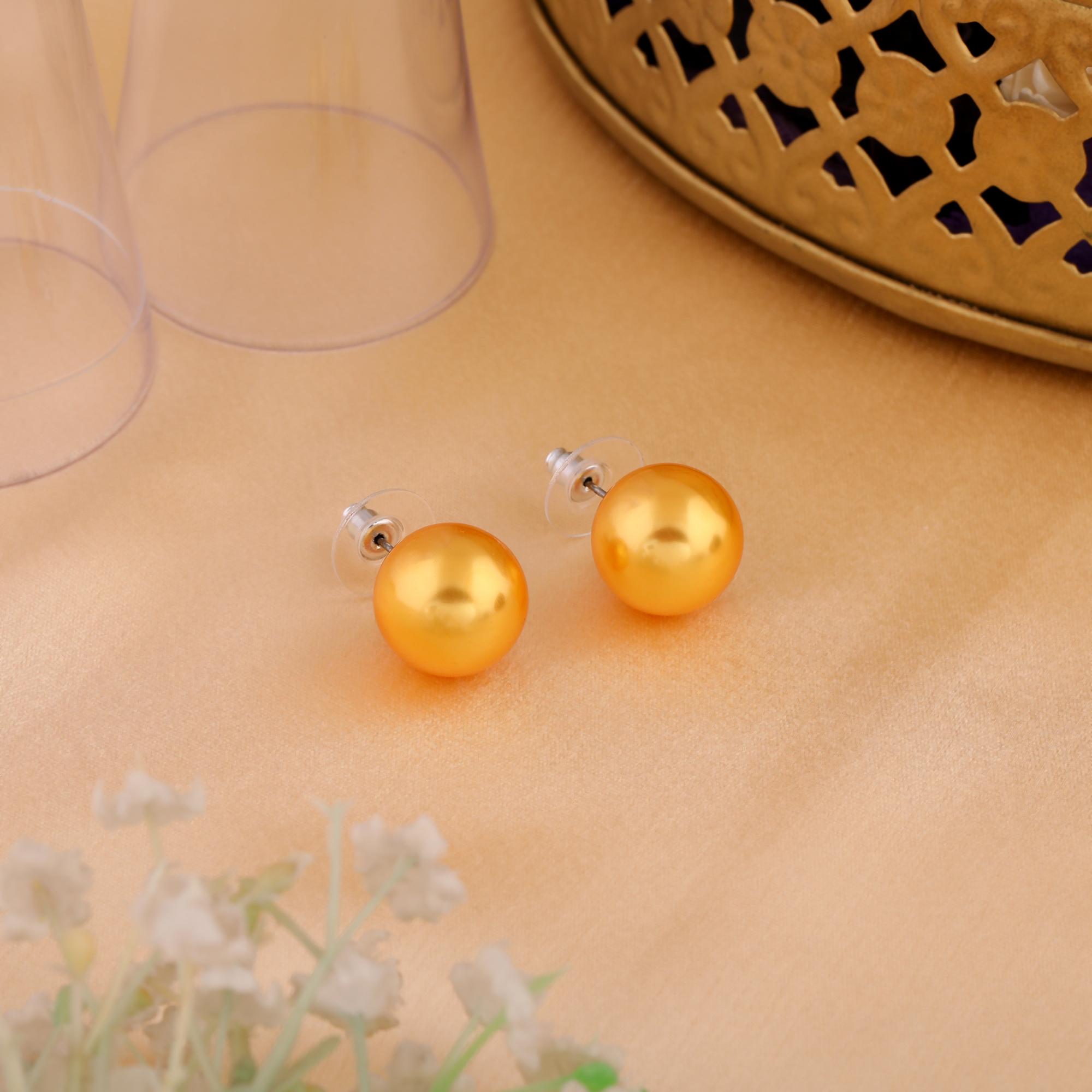 

Позолоченные сверкающие серьги-гвоздики Estele для женщин