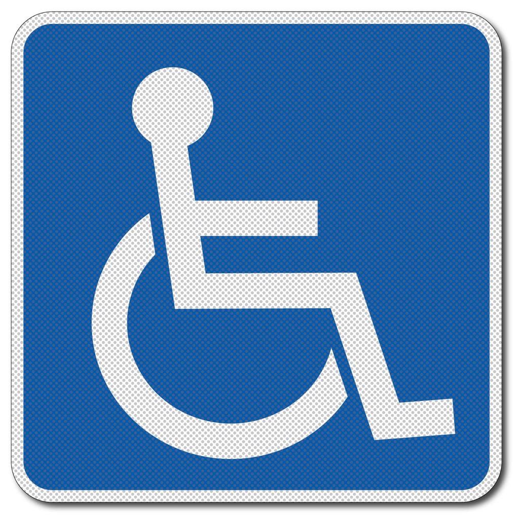 Facilities for the disabled (wheelchair) mark Peelable type from inside