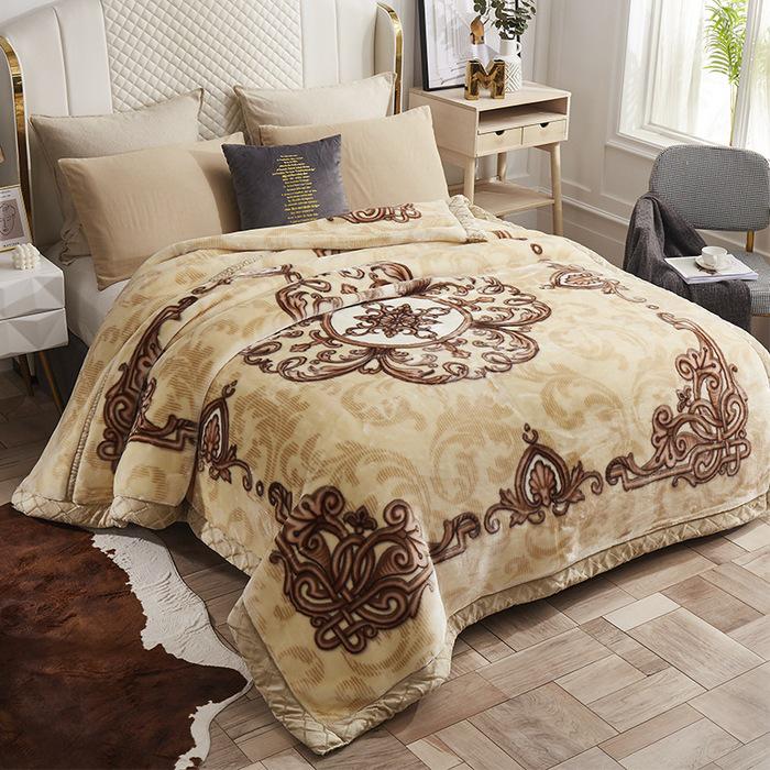 Pătură groasă de iarnă Raschel cu strat dublu - Pătură ultra moale pentru casă și cadou de nuntă