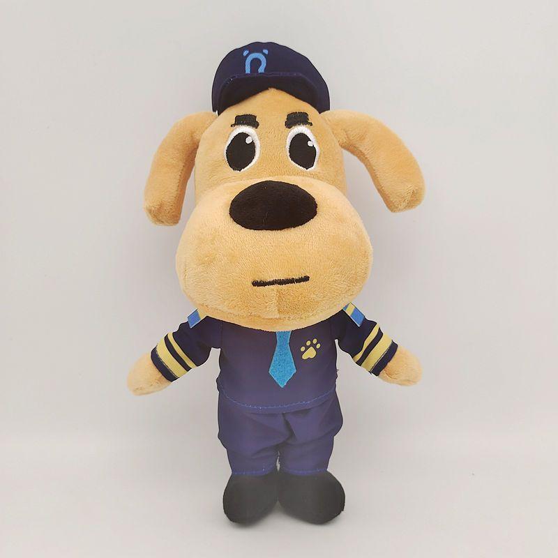 Süße Sheriff Labrador Plüschtier Serie Cartoon Polizeihund Stofftier Dobermann Polizistin Welpe Weiche Tierfigur Geburtstagsgeschenk für Kinder Heimdekoration