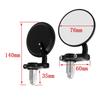 SZYUMO 22mm Universal Motorcycle Bar Mini Mirror Set for Easy Round Shape Mirrors, Scooters, Installation, (Black)