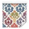 Baroque Damask Wallpaper Blue and Light Gray 50x1000