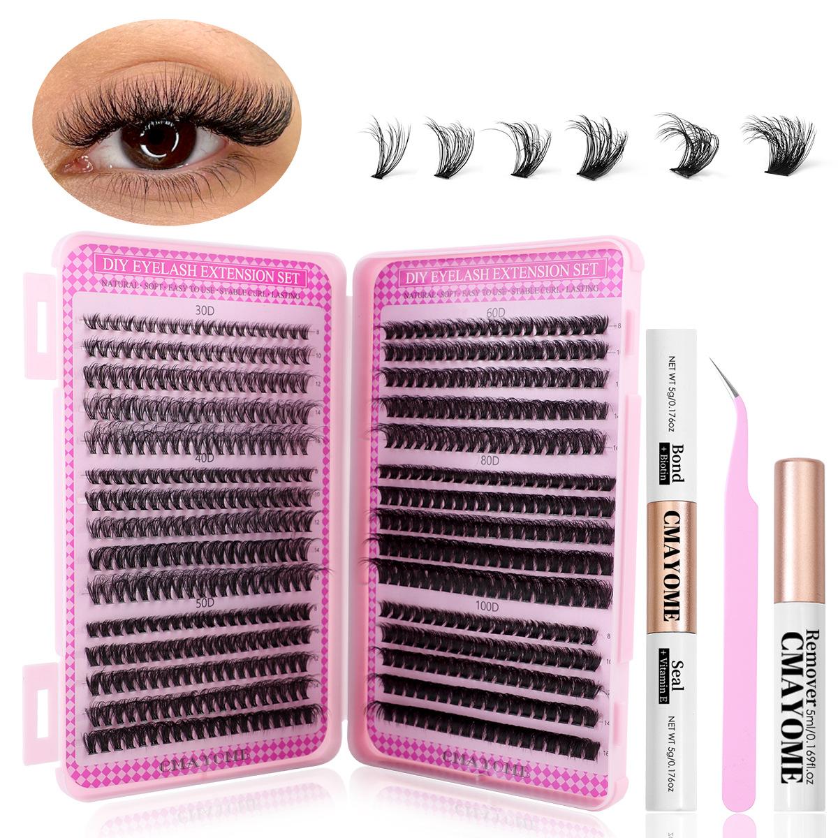 

Набор для наращивания ресниц пучками 590 пучков 30 + 40 + 50 + 60 + 80 + 100D ресницы