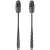 Bottle Brush, Long Handle, Gap Cleaning, Silicone, for Water Bottles, Thermoses, and Baby Bottles, Set of 2, Gray