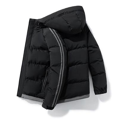2025 New Feather Rong Cotton-padded Clothes Thickened Winter Clothes Two Bars Cotton-padded Clothes Men's Jackets Padded Jackets Men's
