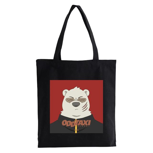 Cute Odd Taxi Anime Printing Shopper taška Ženy Estetická grafika Taška přes rameno eco Vysokokapacitní taška plátěná taška Bolsas