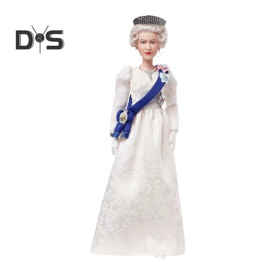 

Орнамент британской королевы, коронованная английская королева, кукла из смолы, королевская семья, платиновый юбилейный сувенир, памятное украшение для рабочего стола, подарок на память белый