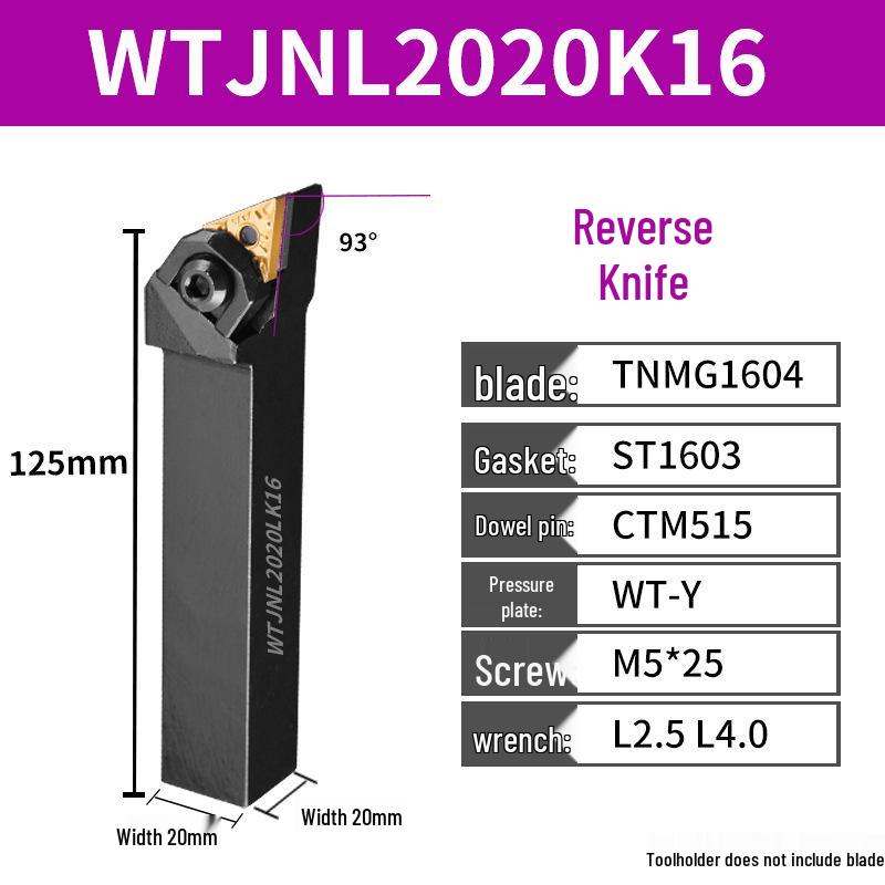 CNC Tool Holder: Peach-Shaped Face Turning Tool MWLNR/MTJNR20