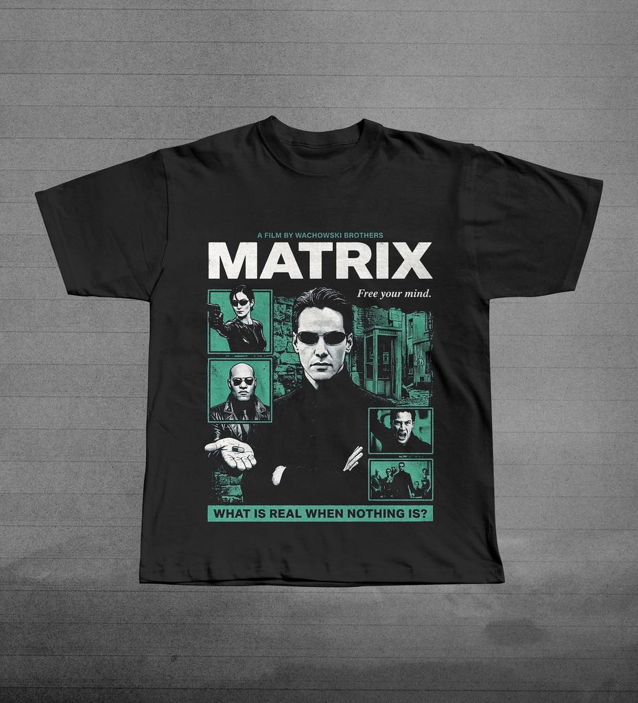 The Matrix Movie T-Shirt, Free Your Mind Graphic Tee, Sci-Fi Film Fan Gift, 90s Movie T-Shirt, Unisex Cotton Tee, Neo Morpheus Trinity Shirt