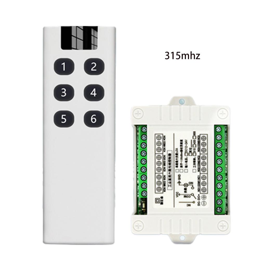 DC 12v 6ch Rf 315/433mhz Wireless Remote Control Switch System,100m Long Distance, Transmitter + Receiver