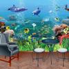 3d Stereo Wall Mural Underwater World Wallpapers Landscape Kid's Bedding Room Background Wall Mural Decor