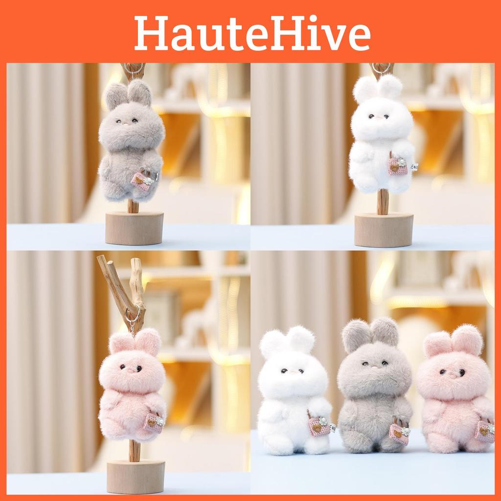 Delightful Rabbit Handbag Plush Toy Keychain For Children Gift Collect And