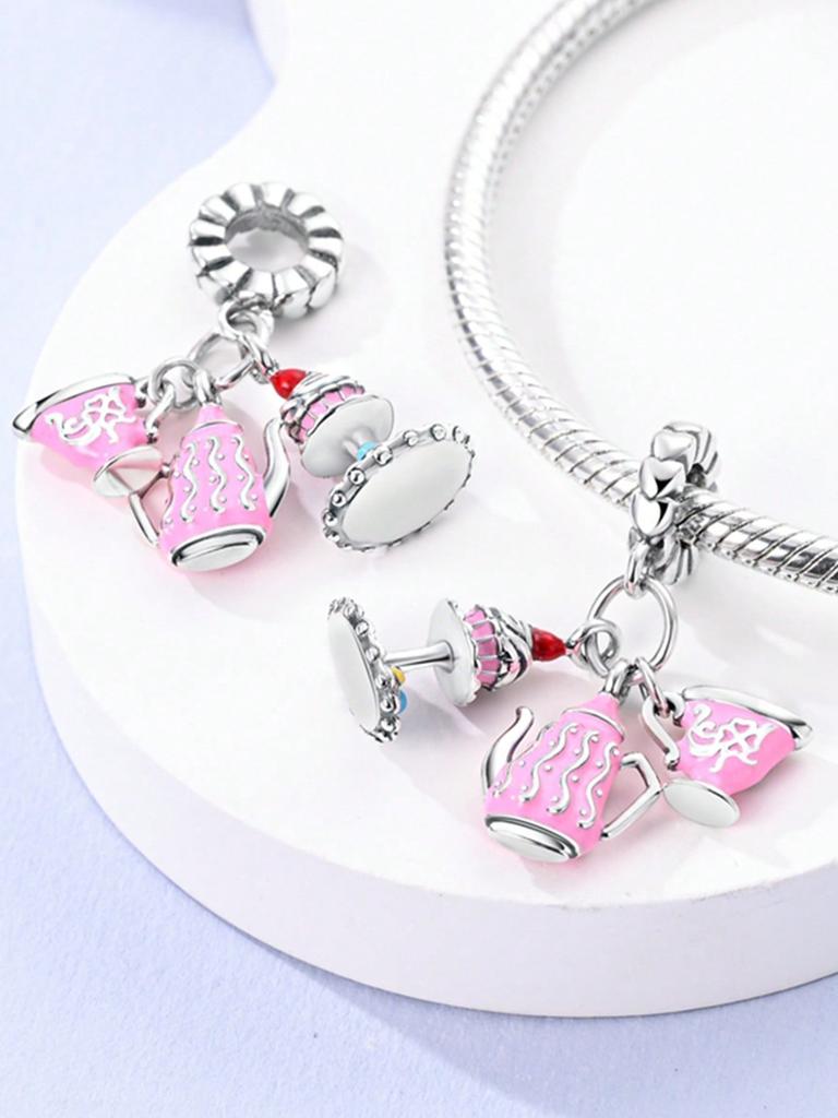 Charms Plata Cute Cat Ears Bow Tie Bead Charm Copper Plated Fit Charms Copperoriginal Bracelet For Jewelry Making Diy Charm