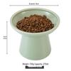 High-Legged Ceramic Cat Bowl for Neck Protection and Anti-Black Chin