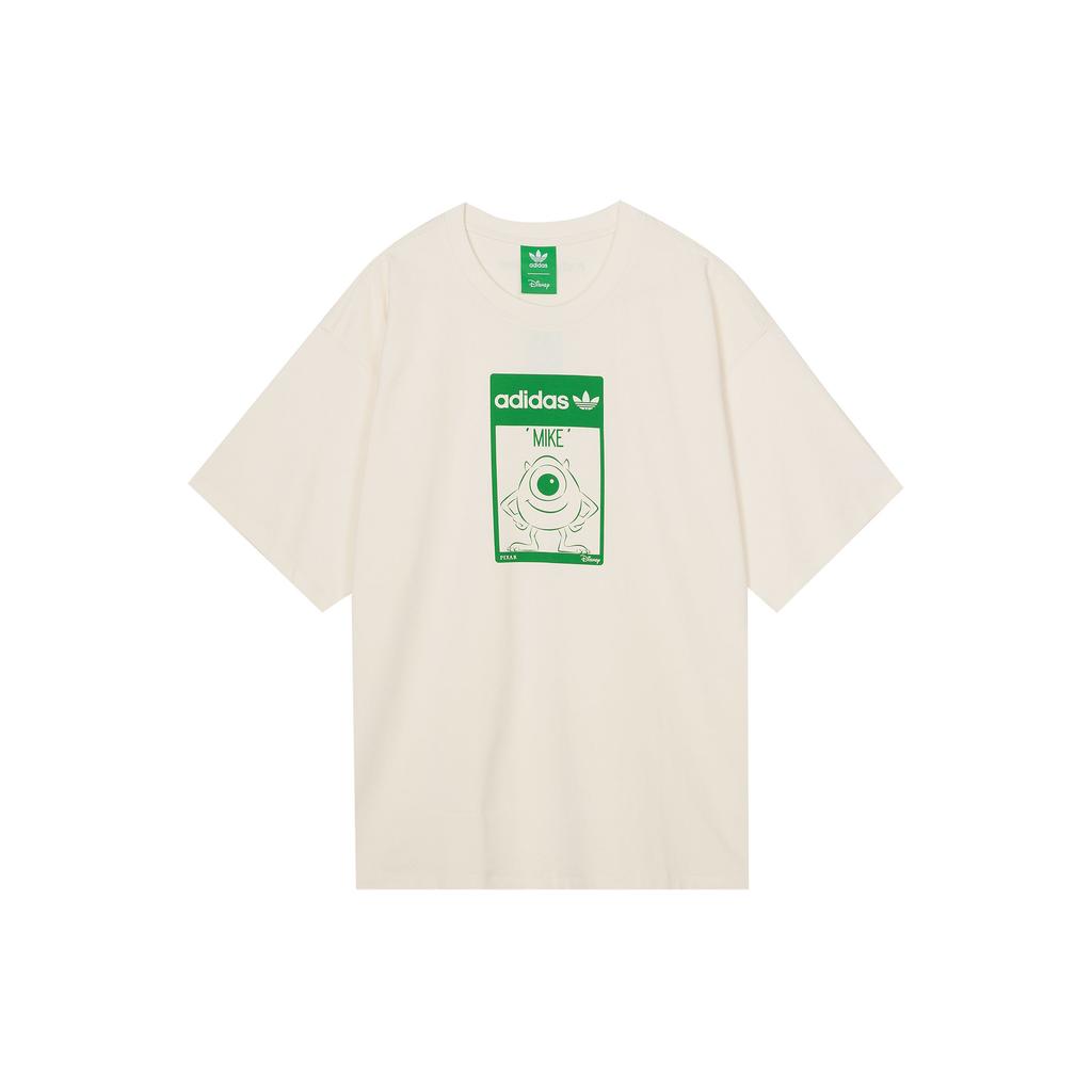 adidas Originals x Disney T-shirt Uni Blanc Crème Imprimé Mike Coupe Ample Unisexe GP3393