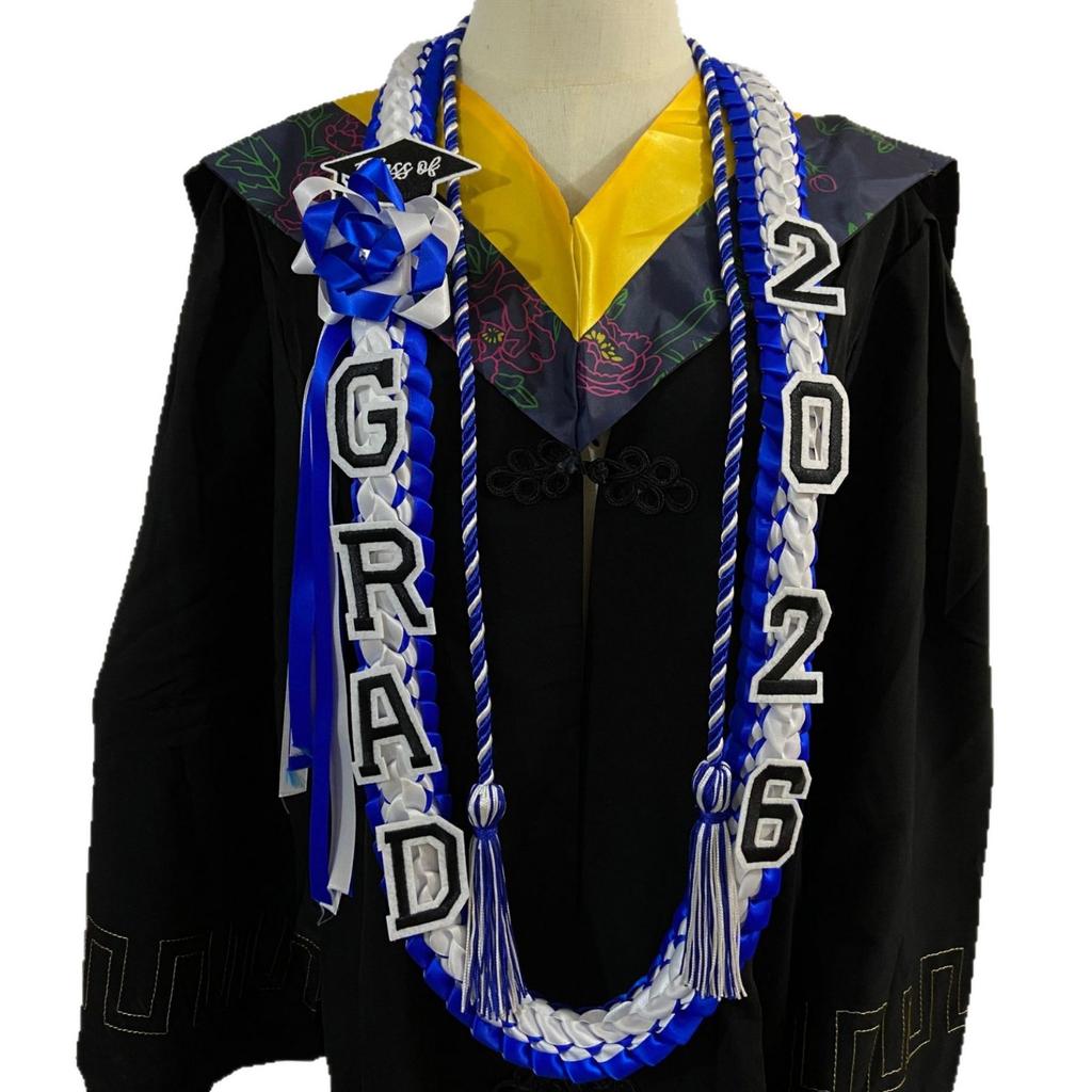 2026 Commencement Double Headed Braided Cord Graduation Lei Academic Achievement Symbol