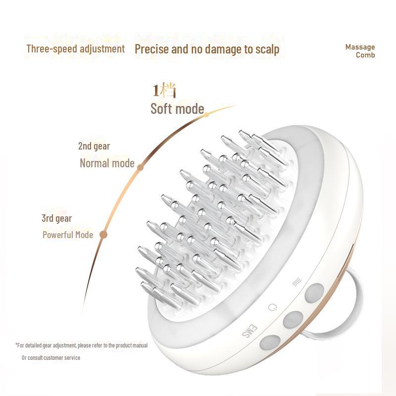Cross-border EMS Microcurrent Hair Growth Comb & Scalp Massager with Applicator