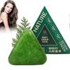 Barra de Shampoo Triângulo da Natureza, Rede de Shampoo Sabonete Verde Sete da Natureza Barra de Shampoo de Erva Usman Natural, Calmante e fortalece o Cabelo para Mulheres e Homens