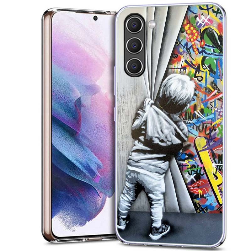 Banksy Graffiti Art Abstract Phone Case for Samsung A54 A14 A24 A34 A17 A37 A57 A55 A35 A25 A15 A13 A23 A33 A53 A07 A05S A04S A0