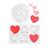 Moule en silicone bricolage: 8 Cavités Cœur & Lèvres pour Chocolat, Fondant et Résine Époxy. Parfait pour les décorations de gâteau de la Saint-Valentin.