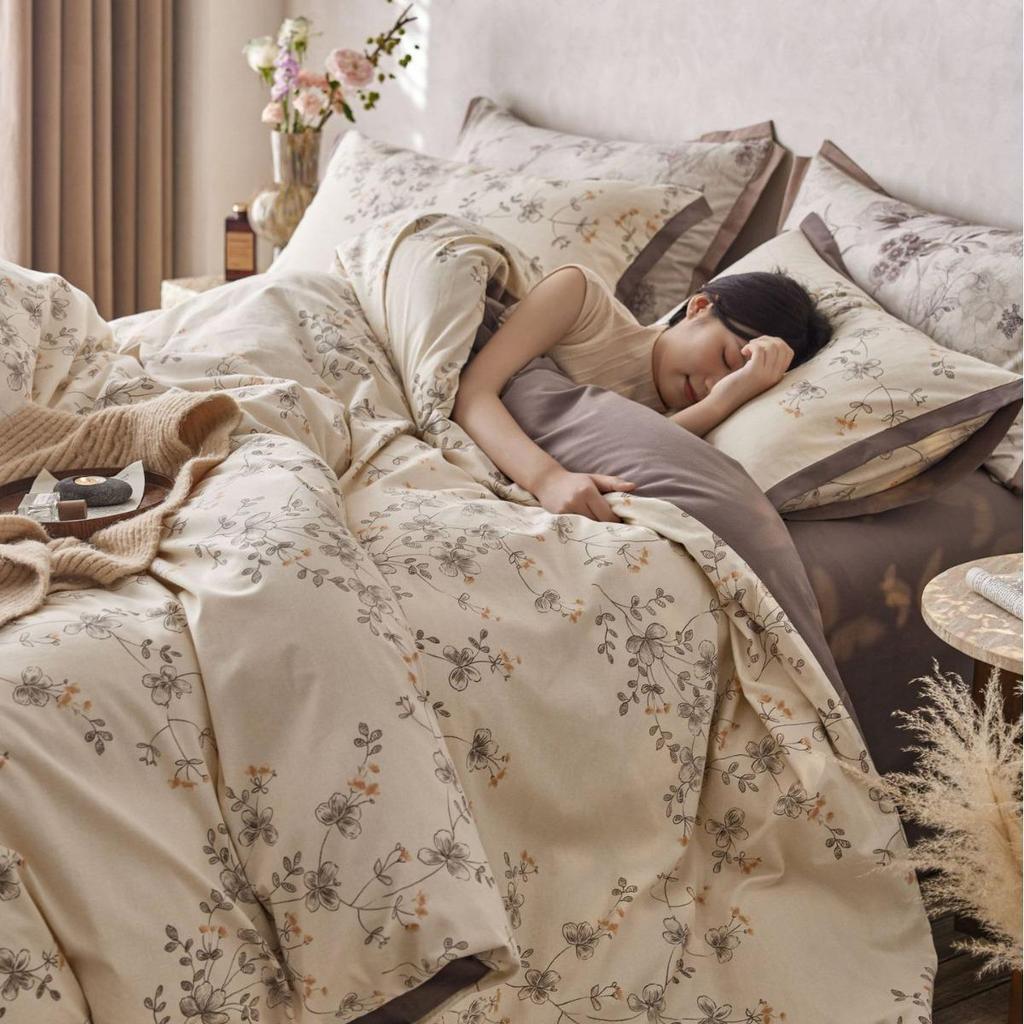 Premium 60s Brushed Cotton 4-Piece Sheet Set: Thickened, Warm, Autumn/Winter American Style